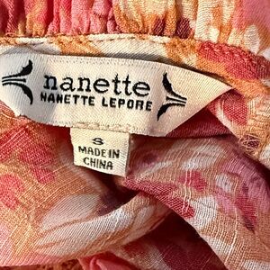 Nanette Lepore Floral Pink and Orange Blouse